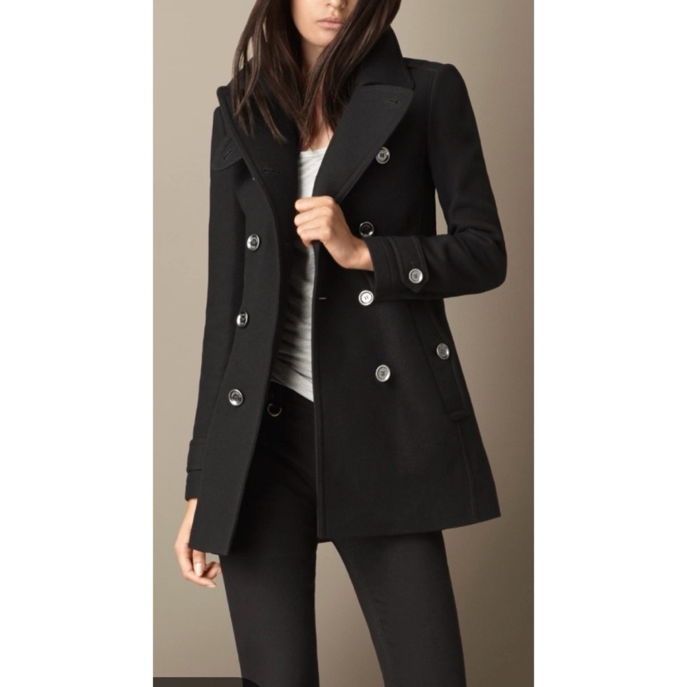 Burberry Brit Military Double Breasted Peacoat 6